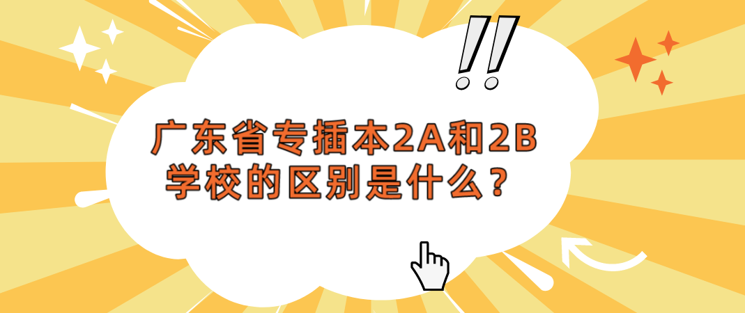 广东省专插本2A和2B学校的区别是什么？