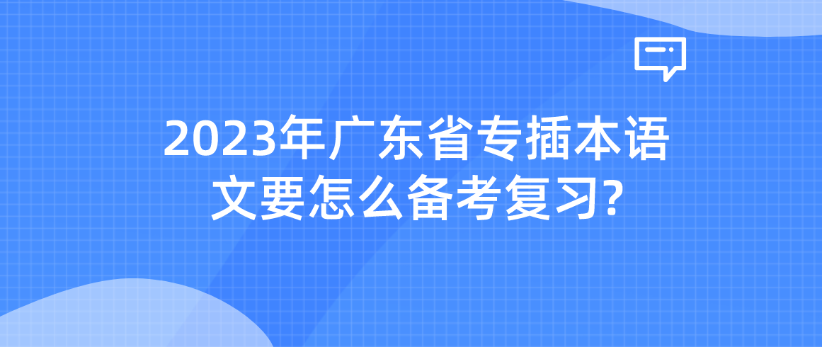 2023年广东省专插本语文要怎么备考复习?
