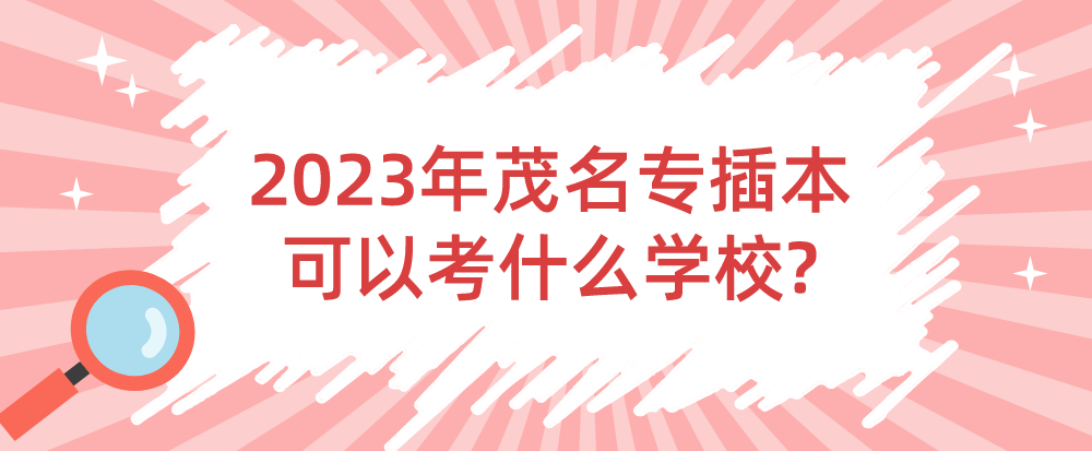 2023年茂名专插本可以考什么学校?