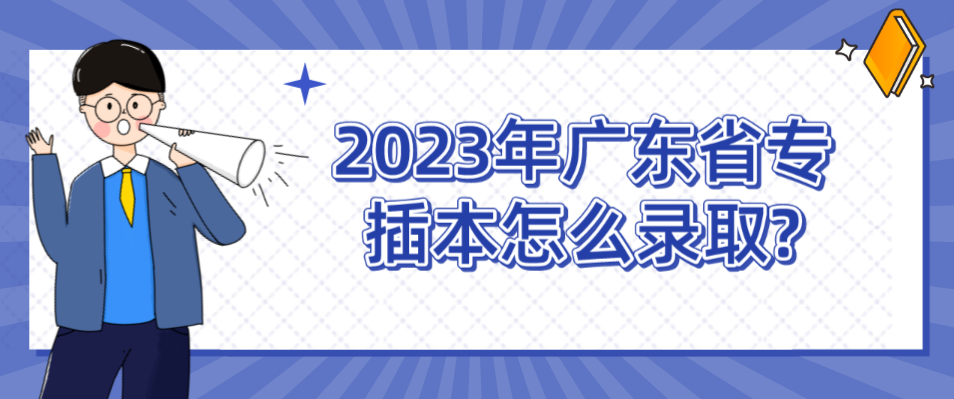 2023年广东省专插本怎么录取?