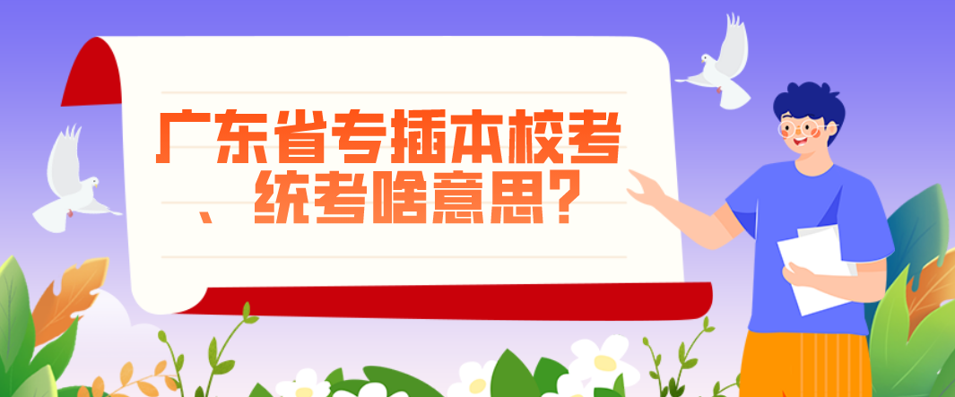 广东省专插本校考、统考啥意思?