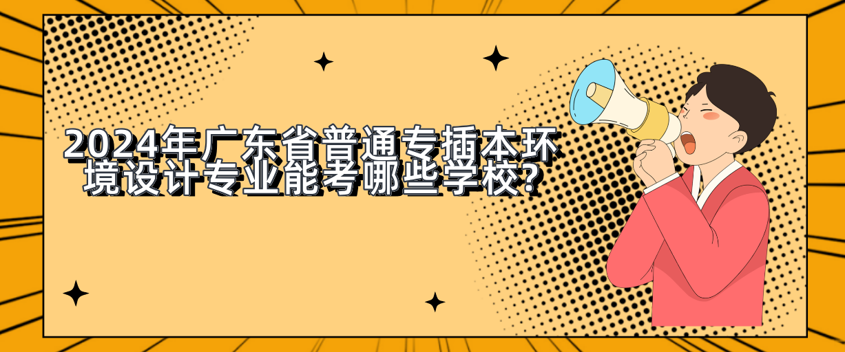 2024年广东省普通专插本环境设计专业能考哪些学校?