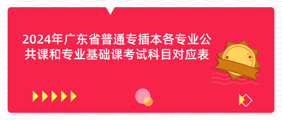 2024年广东省普通专插本考什么科目?