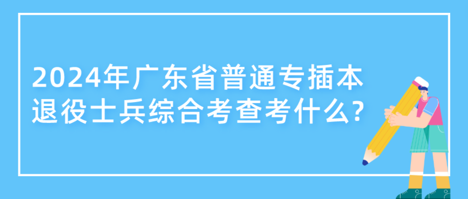 2024年广东省普通专插本退役士兵综合考查考什么?