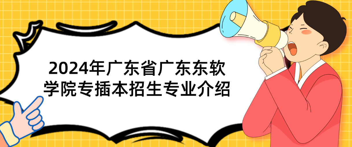 2024年广东省广东东软学院专插本招生专业介绍