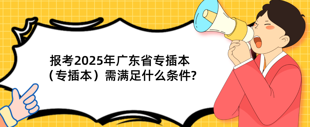 报考2025年广东省专插本（专插本）需满足什么条件?