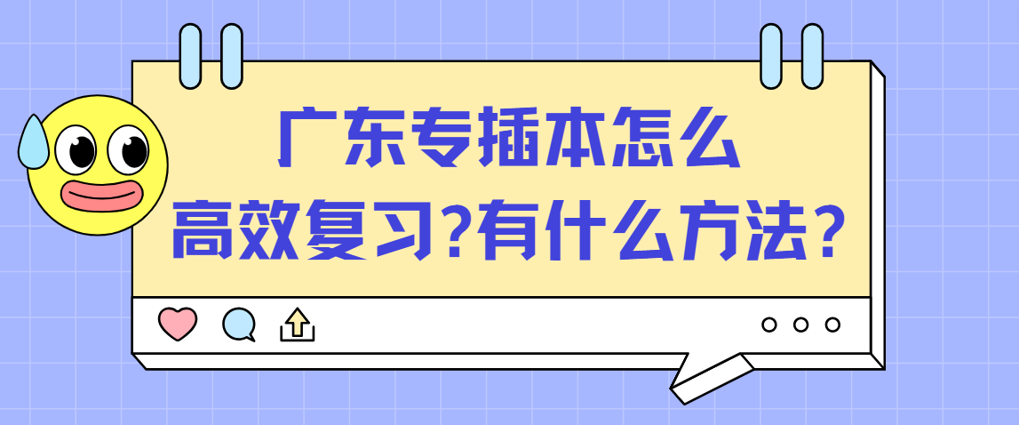 广东专插本怎么高效复习?有什么方法?
