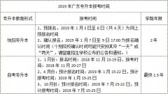 2019年广东统招专升本报考时间安排是怎么样的?